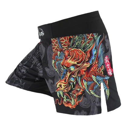 Yellow Poker MMA Shorts