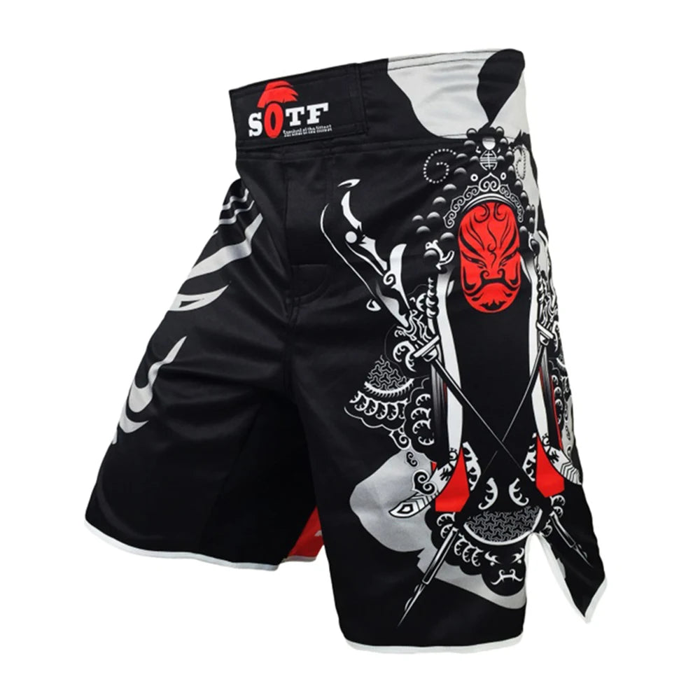 Yellow Poker MMA Shorts