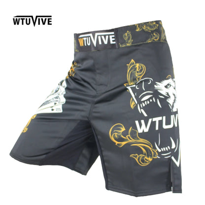 Yellow Poker MMA Shorts