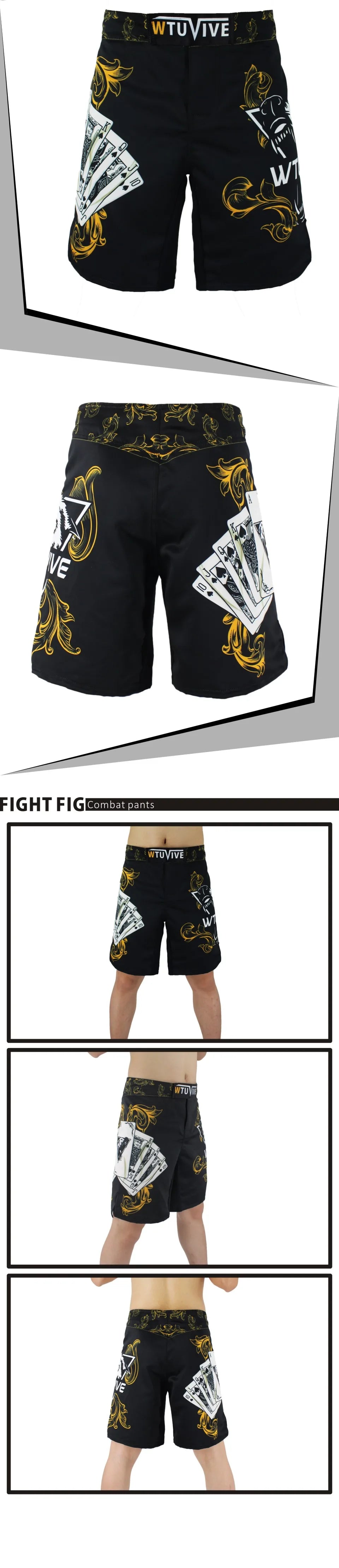 Yellow Poker MMA Shorts