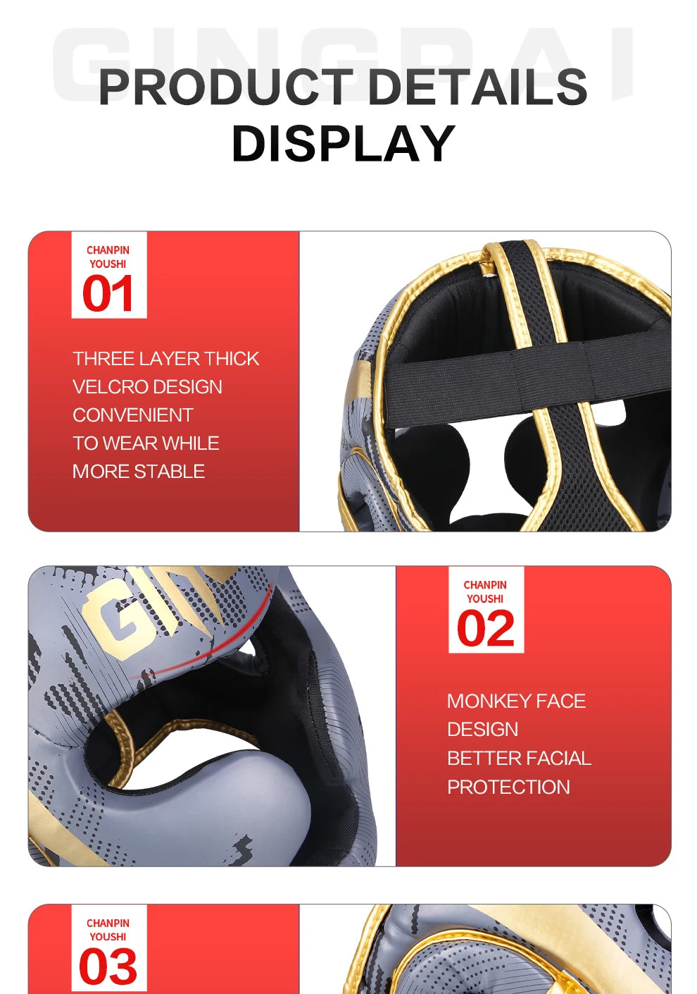 Adults Children Boxing Helmet MMA Sanda Muay Thai Taekwondo Full-Covered Shock Absorption Headgear Training Protective Equipment