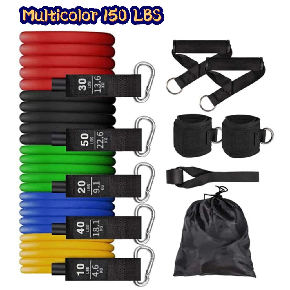 11-Pcs Duty Resistance Bands Set for Home Gym Yoga Training