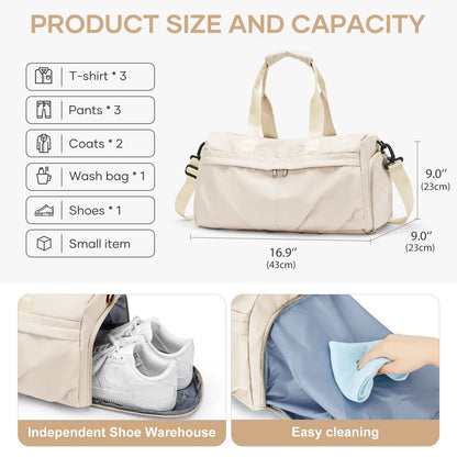 Likros Beige Gym Bag