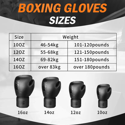 FIVING Boxing Gloves PU Leather Muay Thai Guantes De Boxeo Free Fight MMA Sandbag Training Glove For Men Women