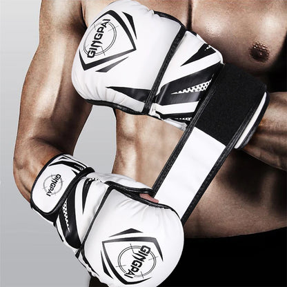 MMA Half-Finger Fighting Boxing Gloves Thickened Sanda Free Fighting Mixed Martial Arts Training Gloves