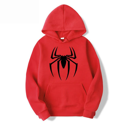 New spider sports printed hoodie pullover