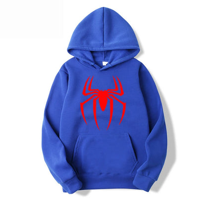 New spider sports printed hoodie pullover