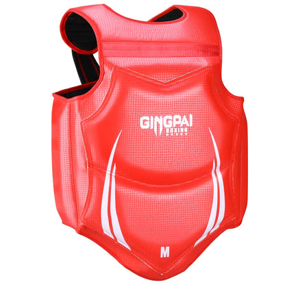 GINGPAI Body Protector Fight Gear Chest Guard Kickboxing Martial Arts Muay Thai MMA Rib Shield Armour,Solid Body Vest Protector