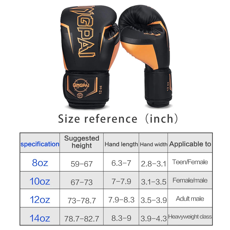 Adult Professional Boxing Training Gloves Pu Elastic Boxing Gloves Muay Thai Sanda Fighting Gloves For Men And Women