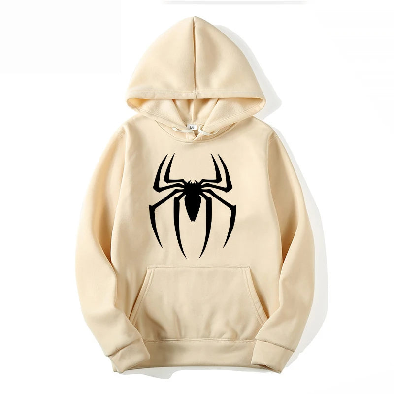 New spider sports printed hoodie pullover