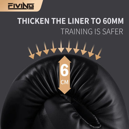 FIVING New Pro Boxing Gloves For Women Men Sanda Training Sandbags Muay Thai Combat Fight Adults Kickboxing Gloves