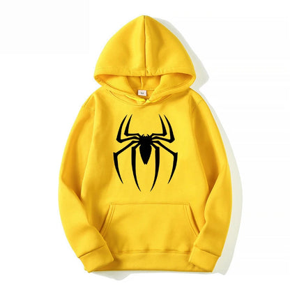 New spider sports printed hoodie pullover