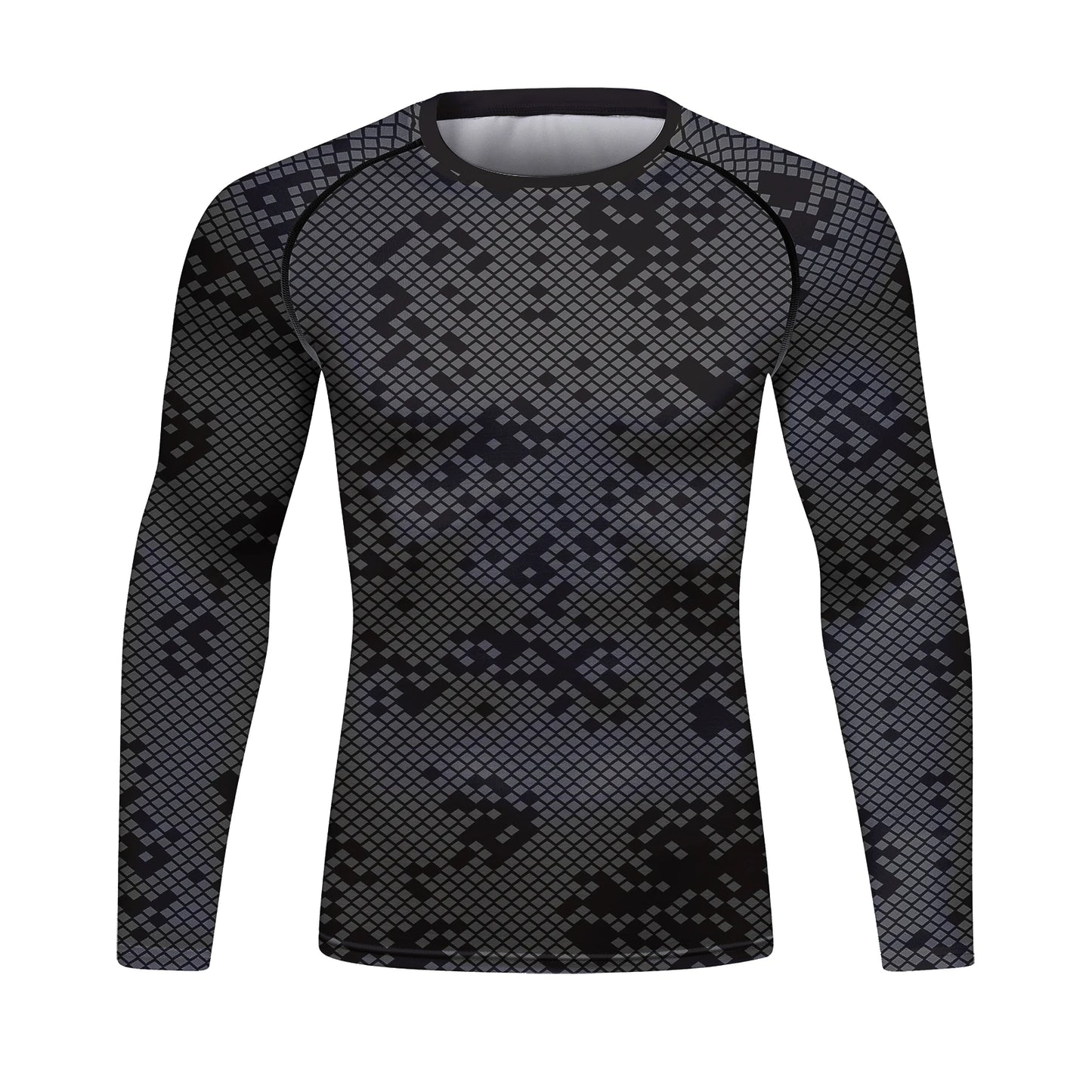 Black Speckle Sports Tracksuit Men Grappling Bjj Gi Boxing Rash Guard Anti-uv Athletic Training Active Wear Suit