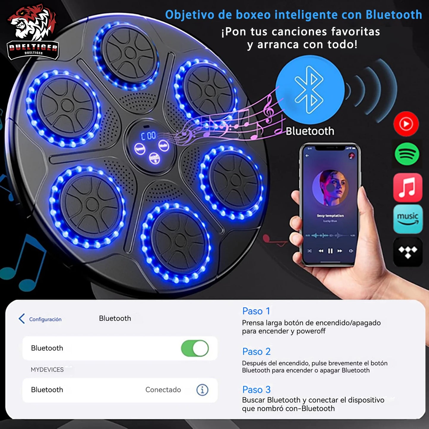 Music Boxing Machine Smart Bluetooth Wall Mounted For Home Training