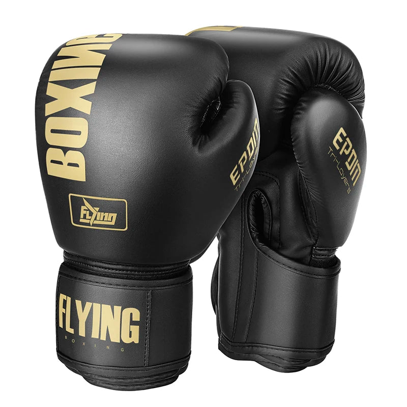 FIVING Boxing Gloves PU Leather Muay Thai Guantes De Boxeo Free Fight MMA Sandbag Training Glove For Men Women