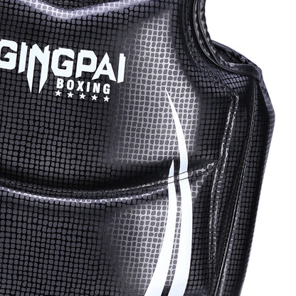 GINGPAI Body Protector Fight Gear Chest Guard Kickboxing Martial Arts Muay Thai MMA Rib Shield Armour,Solid Body Vest Protector