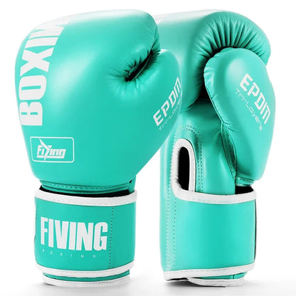 FIVING Boxing Gloves PU Leather Muay Thai Guantes De Boxeo Free Fight MMA Sandbag Training Glove For Men Women