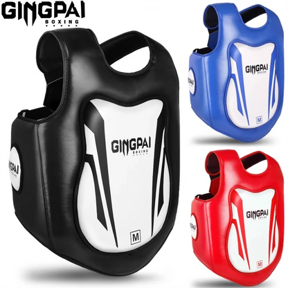 Boxing Chest Guard MMA Kickboxing Body Vest Protector Martial Arts WTF Reversible Rib Shield Taekwondo Target Training Uniform