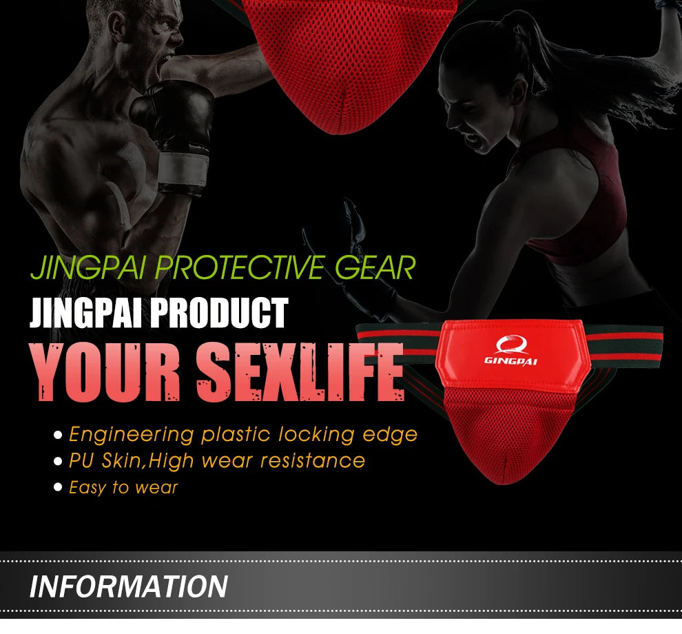 Red Black Adult Male MMA Jockstrap Boxing Sanda Groin Guards Taekwondo Training Crotch Protector Kick Boxing Protection Guard