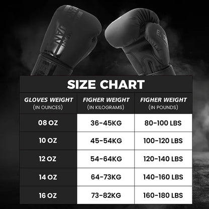 Pro Style Boxing Gloves for Men & Women,Training Gloves,Sparring,Heavy Bag Workout Gloves,Fight Gloves for Muay Thai,Kickboxing,