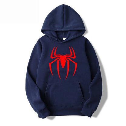 New spider sports printed hoodie pullover