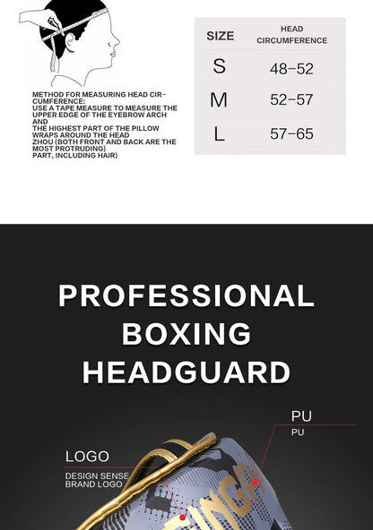 Adults Children Boxing Helmet MMA Sanda Muay Thai Taekwondo Full-Covered Shock Absorption Headgear Training Protective Equipment