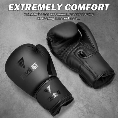 Boxing Gloves Men & Women, Pro Training Sparring, PU Leather MMA Kickboxing, Adult Heavy Punching Bag Gloves Mitts Focus Pad Wor