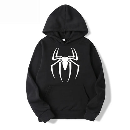 New spider sports printed hoodie pullover