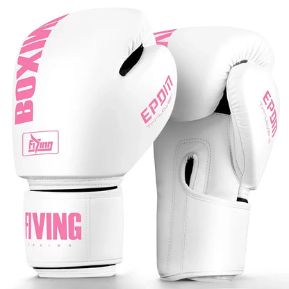 FIVING Boxing Gloves PU Leather Muay Thai Guantes De Boxeo Free Fight MMA Sandbag Training Glove For Men Women